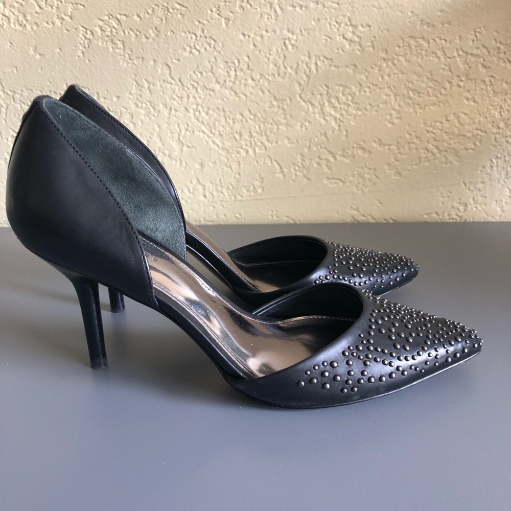 Coach Leather Studded Stiletto Heels
